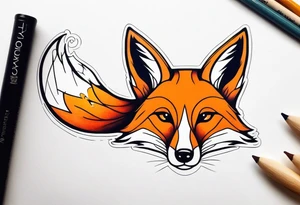 little fox look at the star tattoo idea