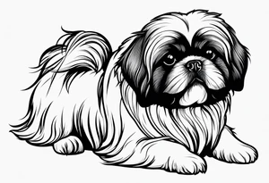 A mixed breed Pekingese and Shih-Tzu dog. tattoo idea