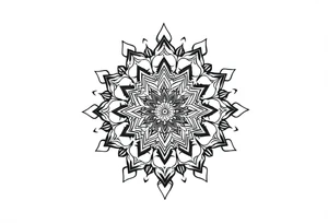long mandala shaman and witch style mytical with ancient rhyme tattoo idea