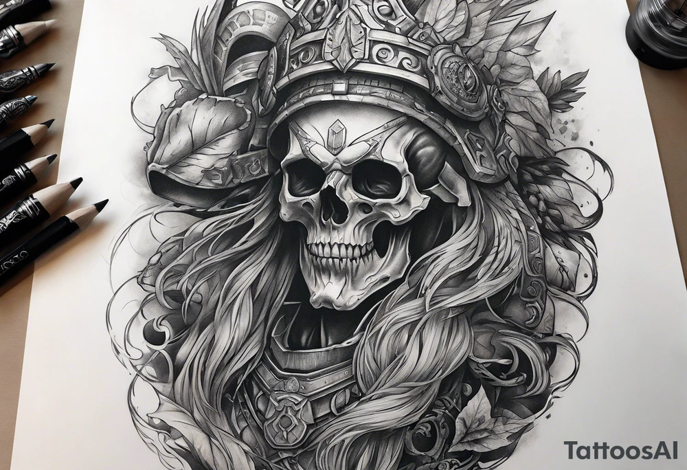 Brutal sleeve tattoo warhammer tattoo idea