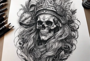 Brutal sleeve tattoo warhammer tattoo idea