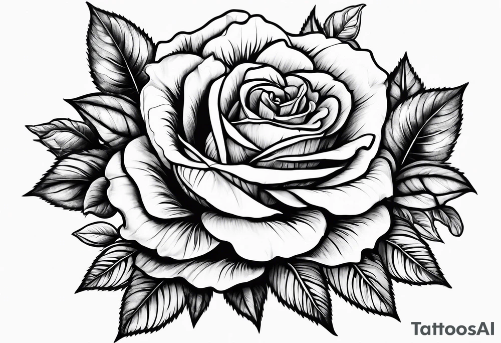 2 violets and a rose tattoo idea