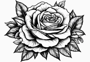 2 violets and a rose tattoo idea
