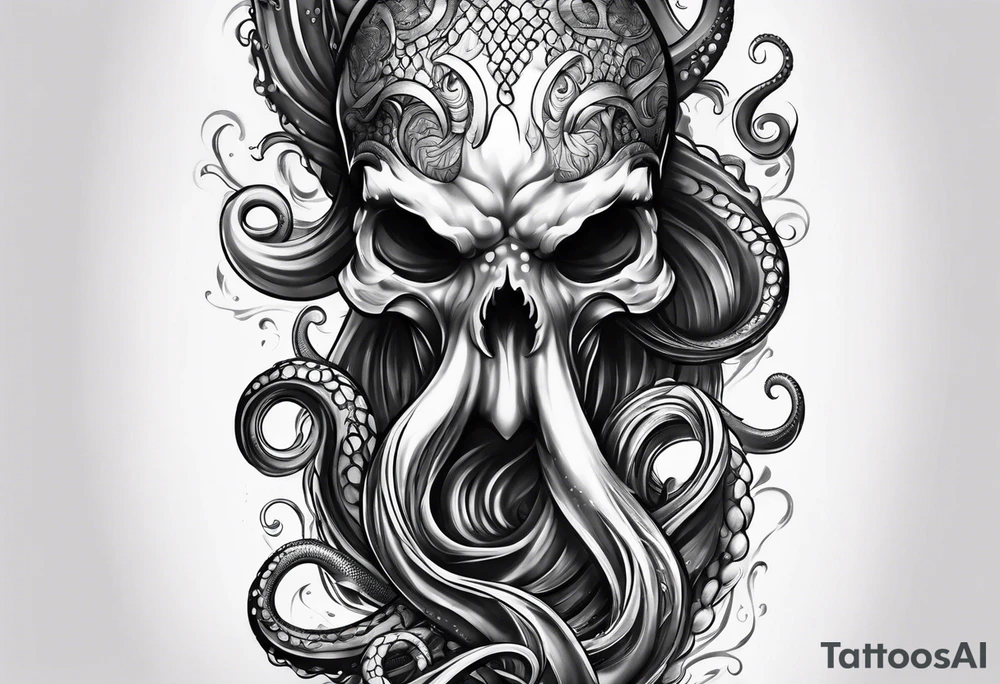 tentacles realism sleeve tattoo idea