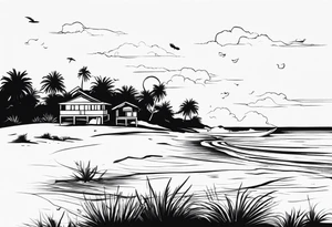 Amicizia estate spiaggia appuntamento tattoo idea