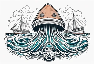 Thalassophobia, giant squid, fear tattoo idea