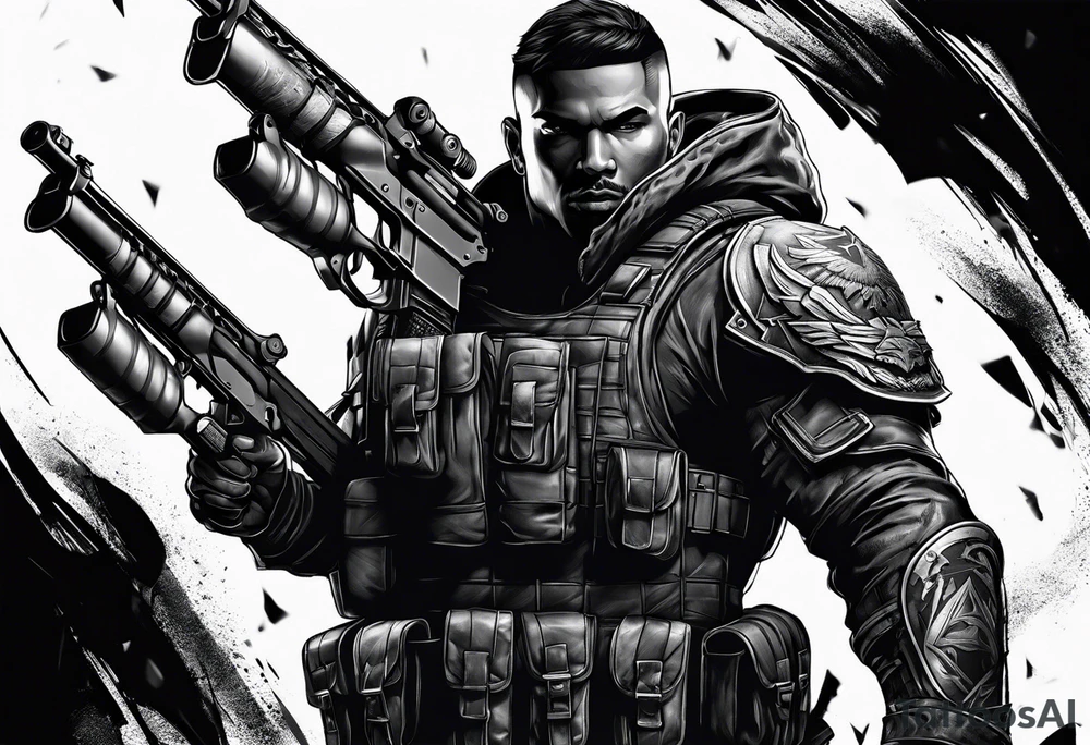 Darkness, Soldier, Fitness tattoo idea