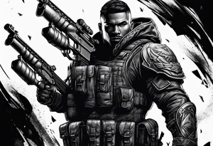 Darkness, Soldier, Fitness tattoo idea