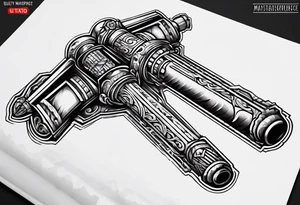 Two lightsaber hilts crossed tattoo idea