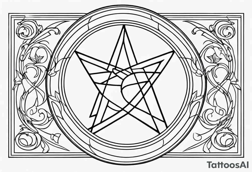 Sailor moon wand outline tattoo idea