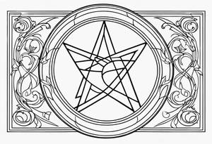 Sailor moon wand outline tattoo idea