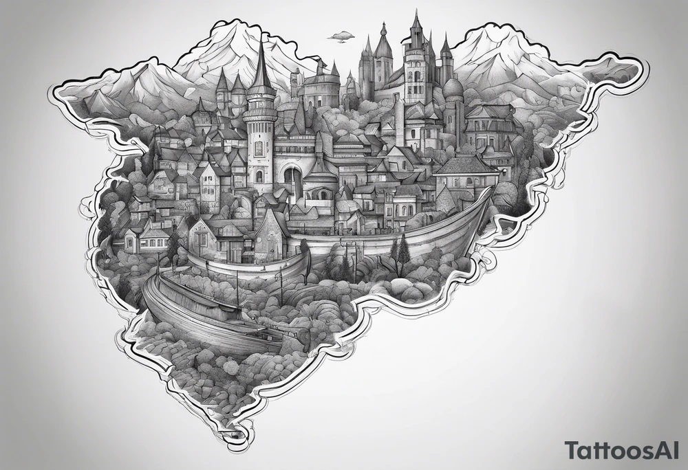 map tattoo idea