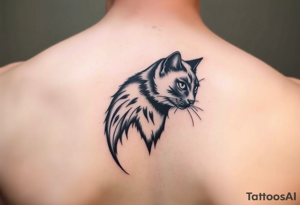 black cat tattoo idea