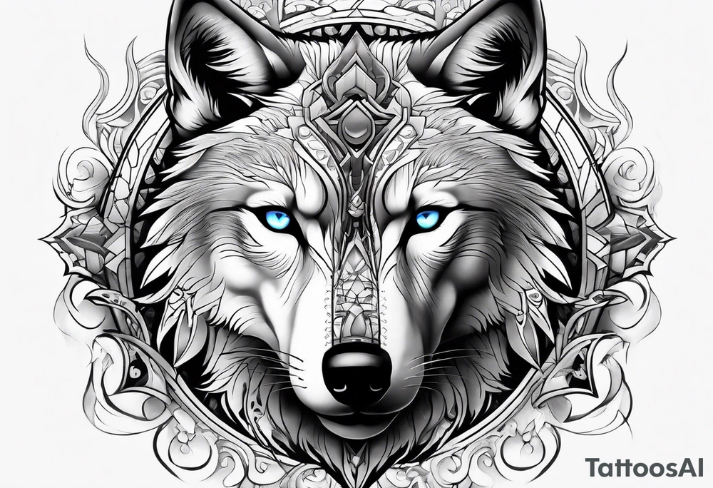wolf arm sleeve tattoo idea