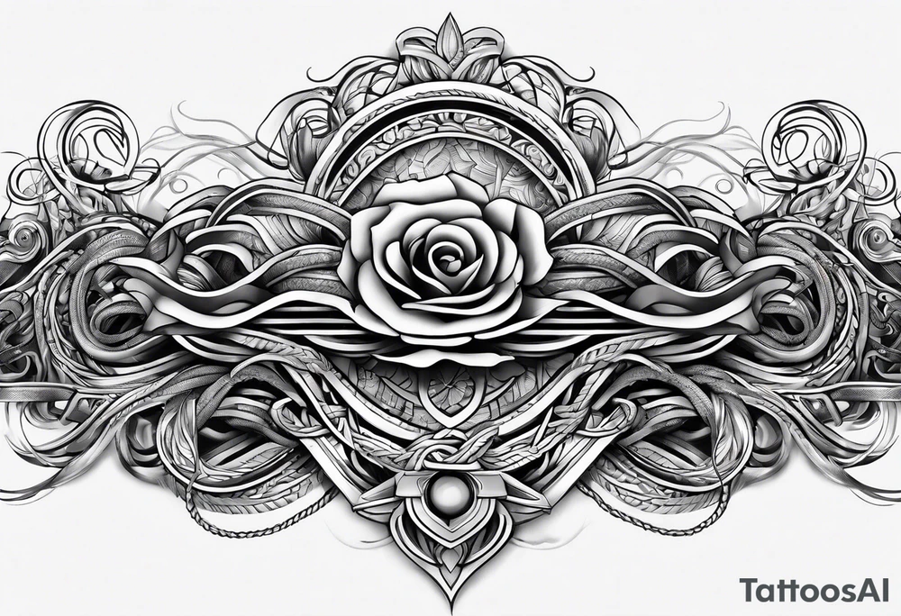 long horizontal strip made of entangled ropes tattoo idea long horizontal strip made of entangled ropes tattoo idea