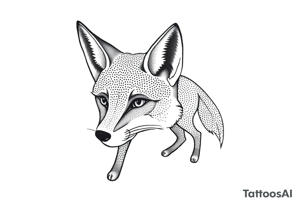 adult fox tattoo idea