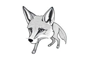 adult fox tattoo idea
