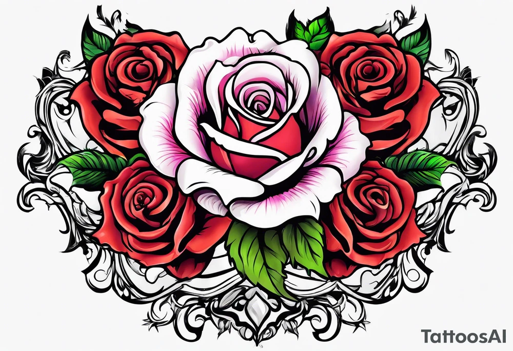the rose queen's crown tattoo idea