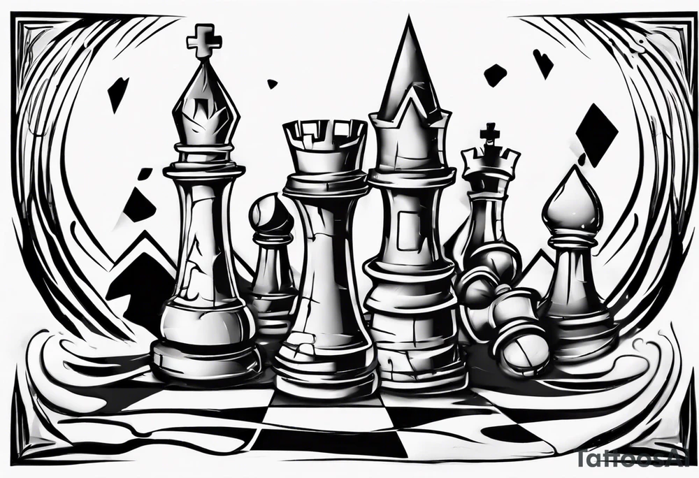 a castle from chess tattoo idea