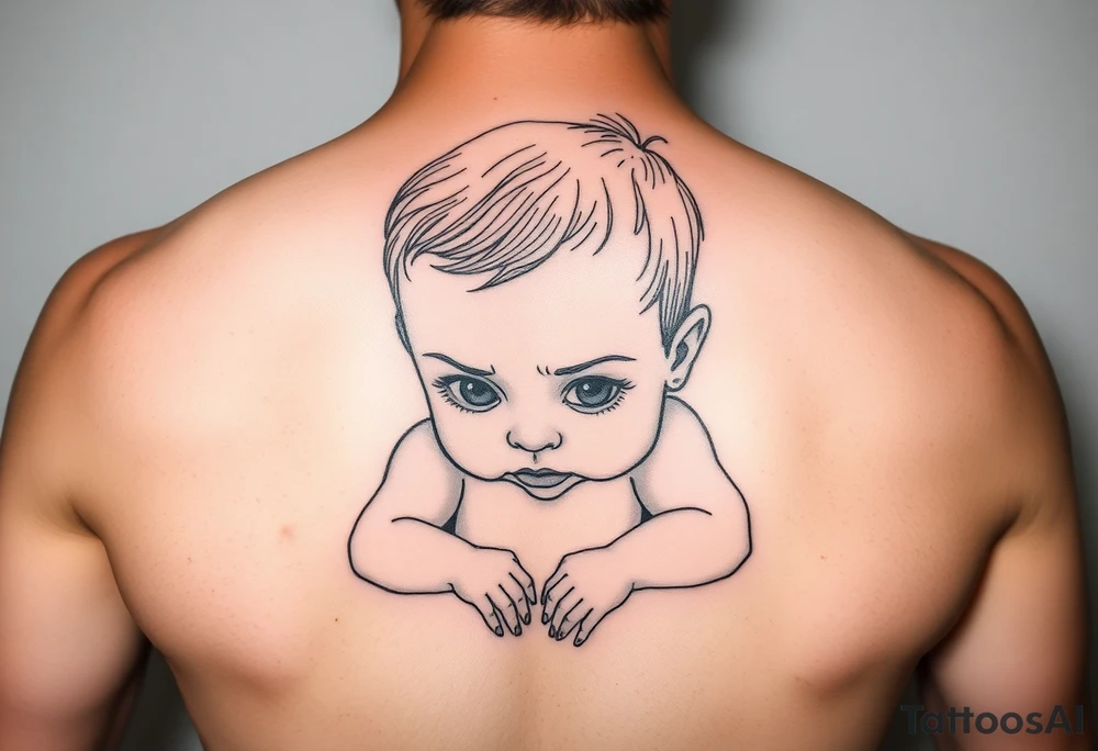 Baby boy tattoo idea