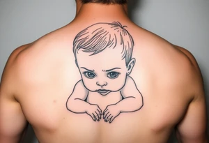 Baby boy tattoo idea