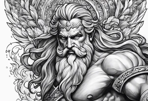Zeus, Poseidon, Hades, full sleeve tattoo idea