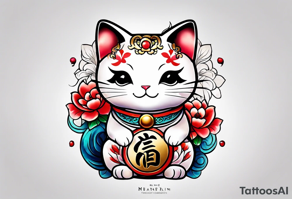 Maneki neko tattoo idea