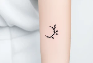A delicate semicolon intertwined with a vine, symbolizing growth, resilience, and new beginnings tattoo idea
