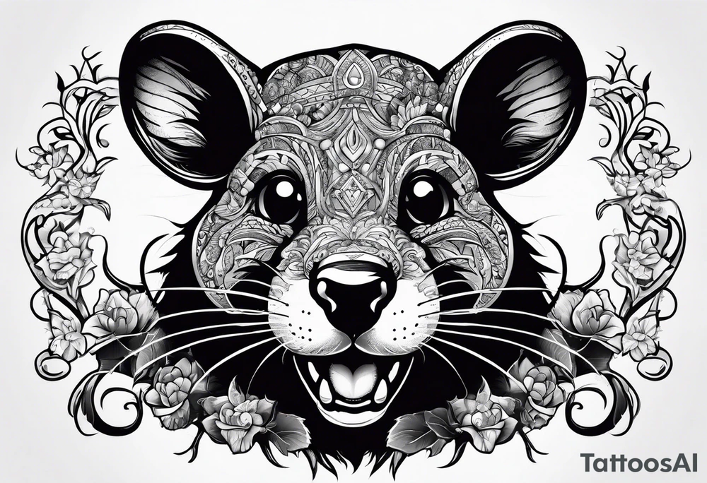 Crazy rat Druid tattoo idea