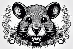 Crazy rat Druid tattoo idea