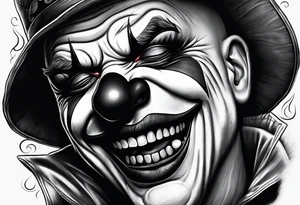 Crying clown tattoo idea