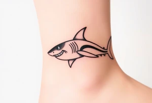 Trippy shark tattoo idea