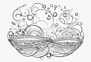 Meditation and bubbles tattoo idea