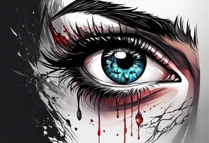 Alucards bleeding eye tattoo idea