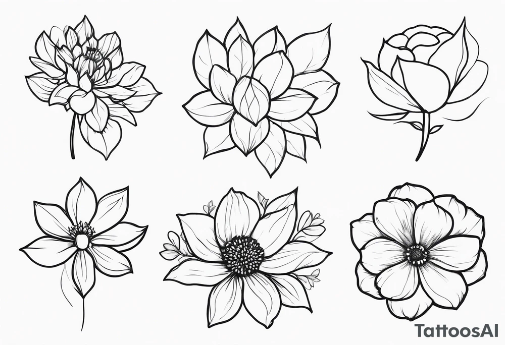 May november December February birth flower tattoo idea