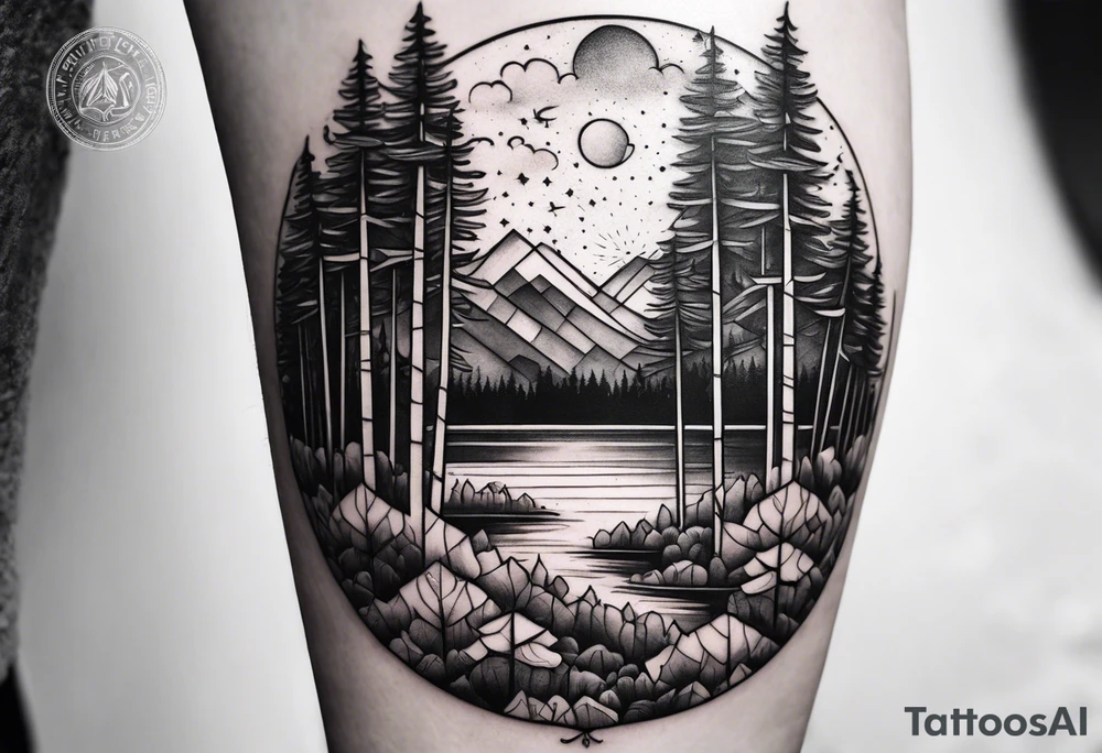 forest without river tattoo idea