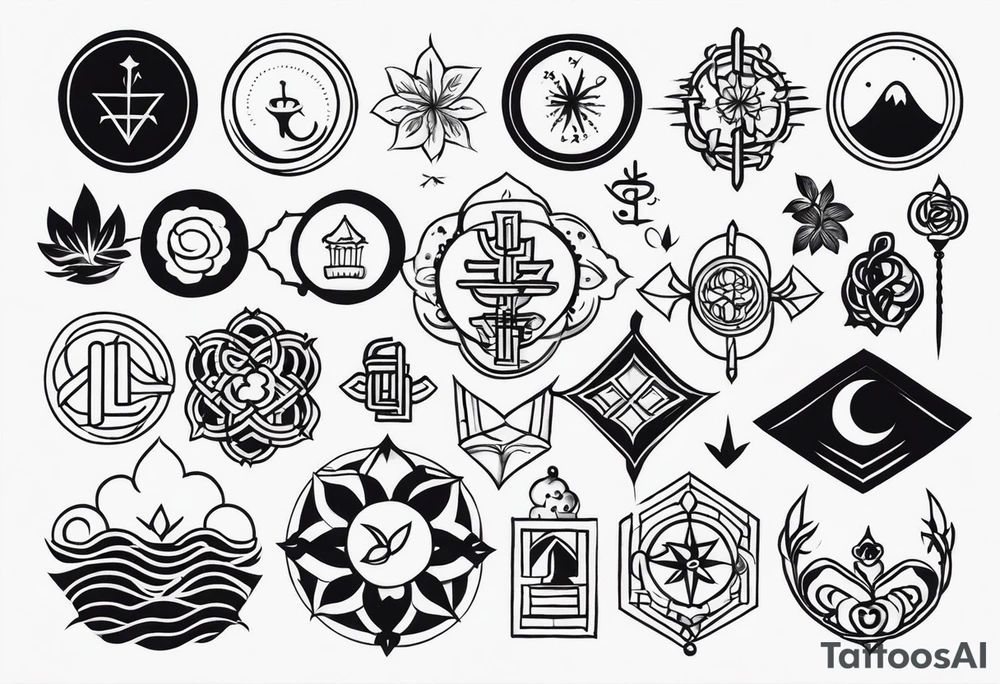真爱永不消亡 just draw those exact symbols tattoo idea