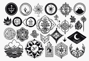 真爱永不消亡 just draw those exact symbols tattoo idea