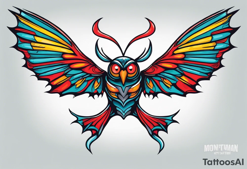 Mothman in action tattoo idea