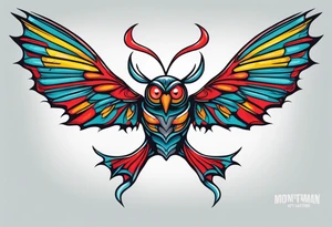 Mothman in action tattoo idea