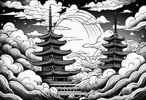 thick clouds neojapanese tattoo idea