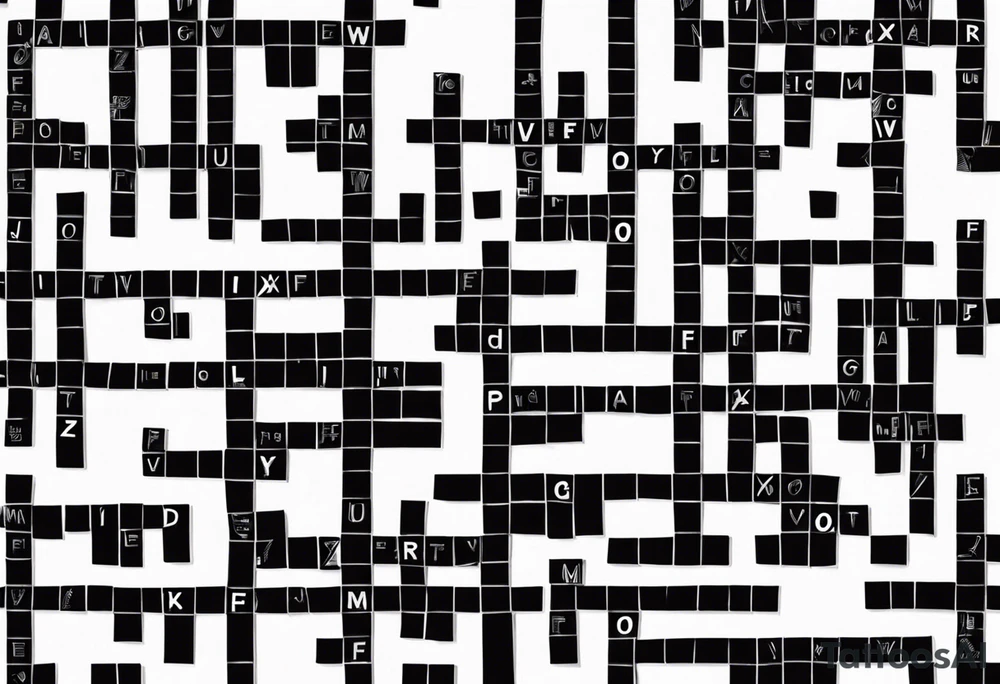 Crossword tattoo idea