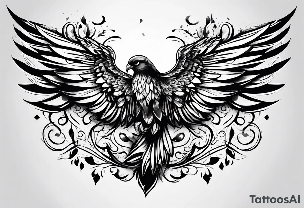 one wing tattoo idea