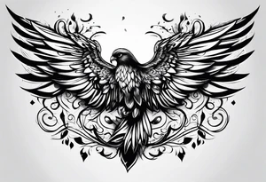 one wing tattoo idea