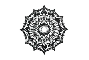 long mytical mandala with ancient rhyme tattoo idea