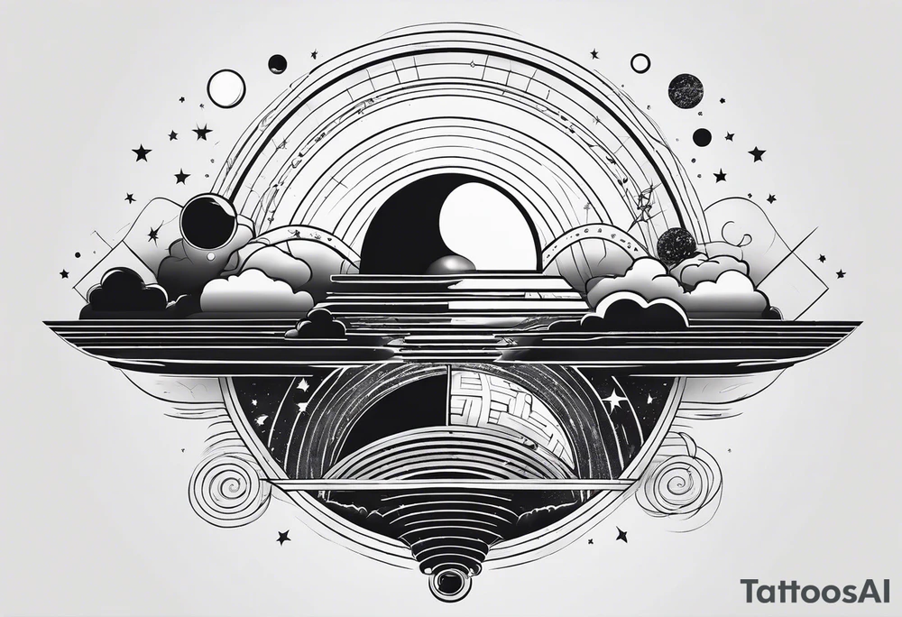 solar system, on spine tattoo idea