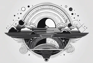 solar system, on spine tattoo idea