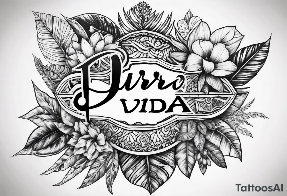 The word pura vida tattoo idea