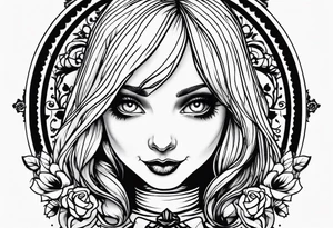 Alice in wonderland, Alice solo, simplistic tattoo idea
