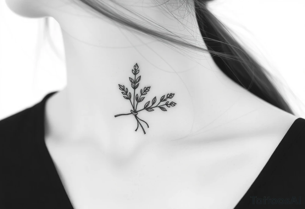 sage bundle tattoo idea